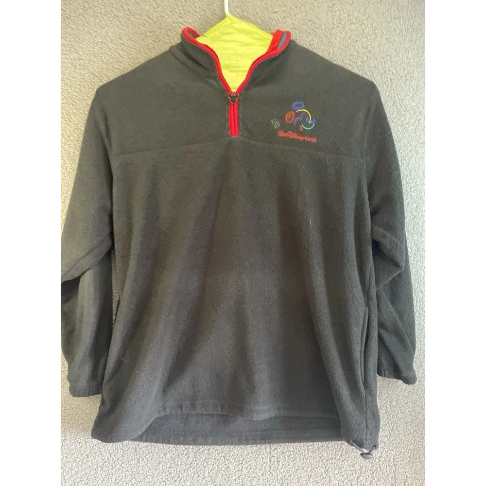 Walt Disney World‎  Mickey Mouse Fleece Pullover Mens XL 1/4 Zip
